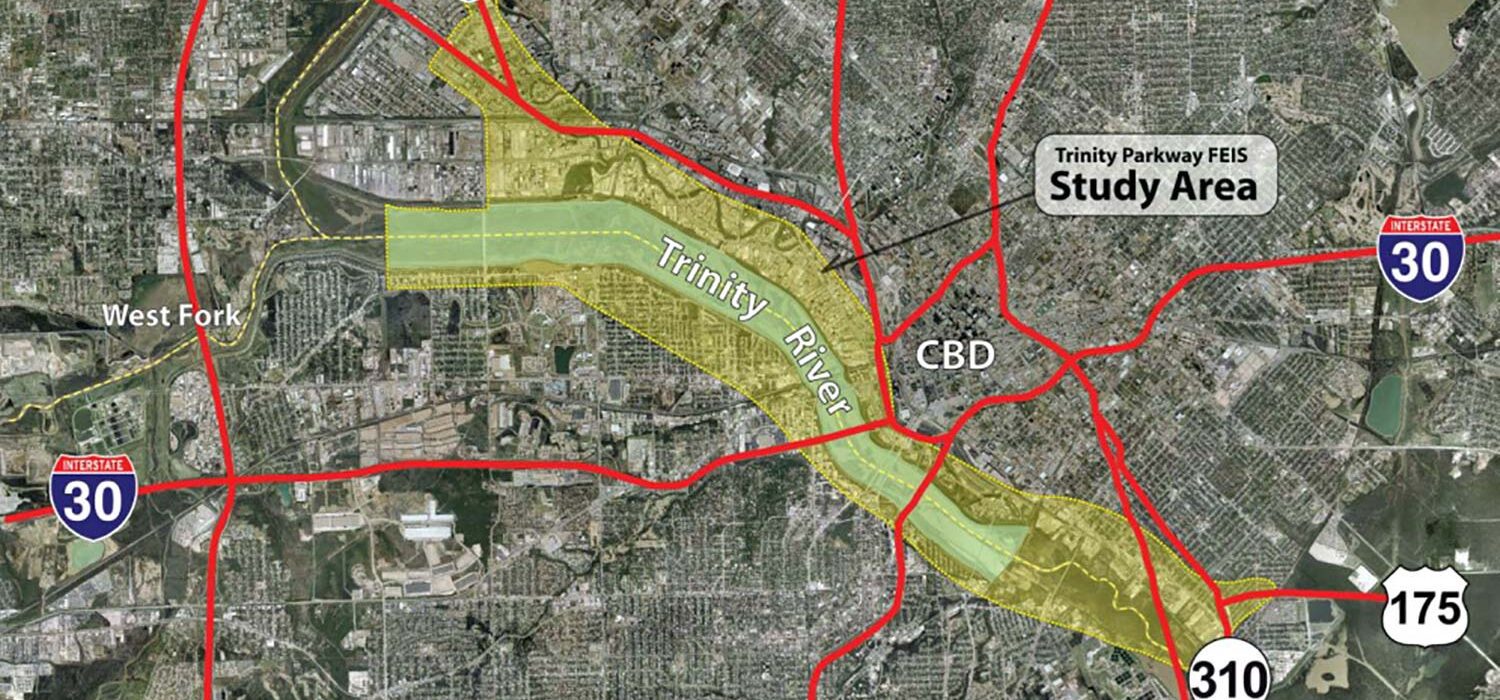 map of Trinity Parkway FEIS Study Area