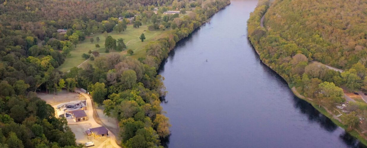 Bull Shoals treatment plant next to White River